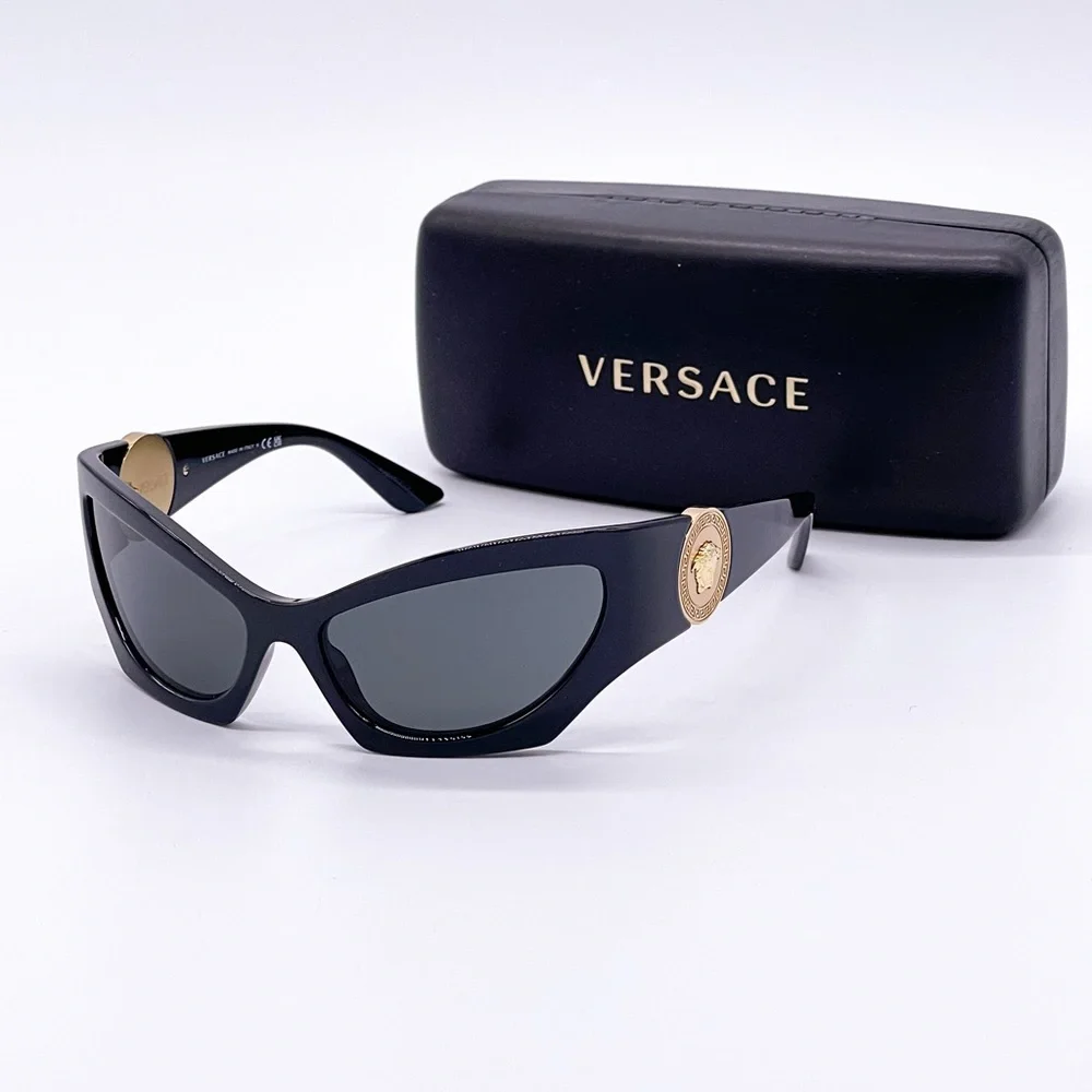 NEW VERSACE EMRATA SUNGLASSES VE4450 GB1/87 NEW SUNGLASSES MOD 4450 BLACK